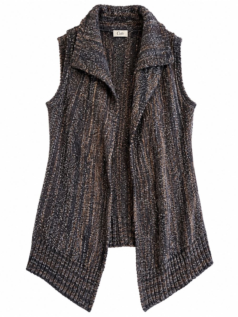 Cato like new sleeveless tunic sweater cardigan
